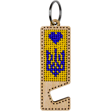 Bead embroidery kit on wood FLK-482 DIY Phone holder kit