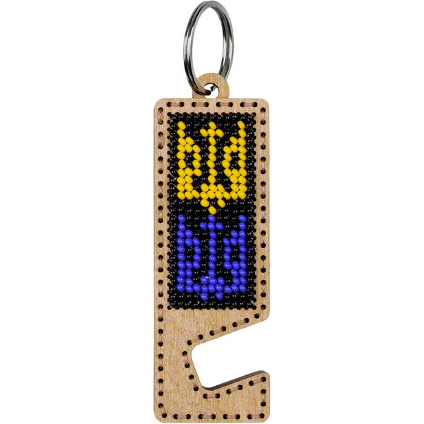 Bead embroidery kit on wood FLK-483 DIY Phone holder kit