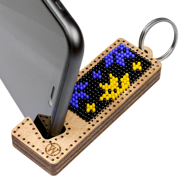 Bead embroidery kit on wood FLK-483 DIY Phone holder kit