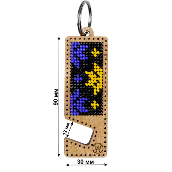 Bead embroidery kit on wood FLK-483 DIY Phone holder kit