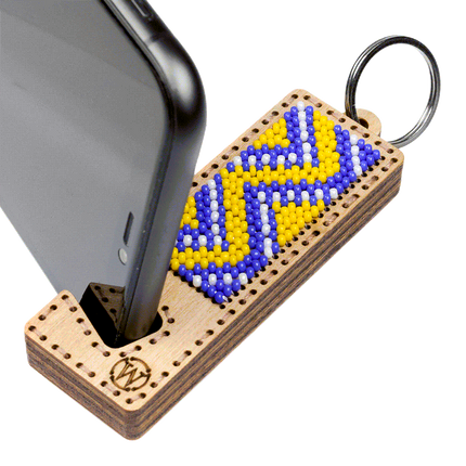 Bead embroidery kit on wood FLK-484 DIY Phone holder kit