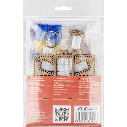 Bead embroidery kit on wood FLK-484 DIY Phone holder kit