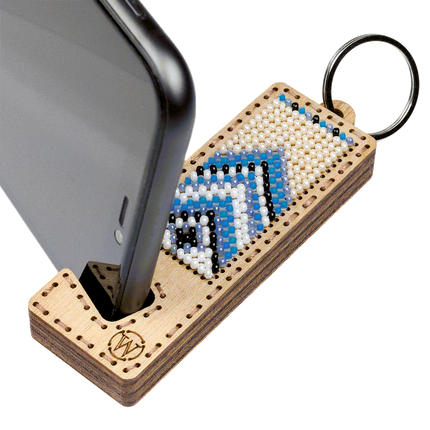 Bead embroidery kit on wood FLK-485 DIY Phone holder kit