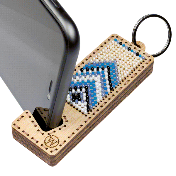 Bead embroidery kit on wood FLK-485 DIY Phone holder kit