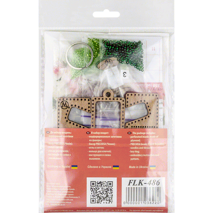 Bead embroidery kit on wood FLK-486 DIY Phone holder kit