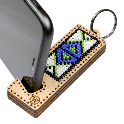 Bead embroidery kit on wood FLK-487 DIY Phone holder kit