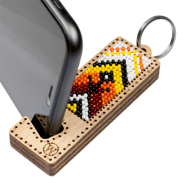 Bead embroidery kit on wood FLK-488 DIY Phone holder kit