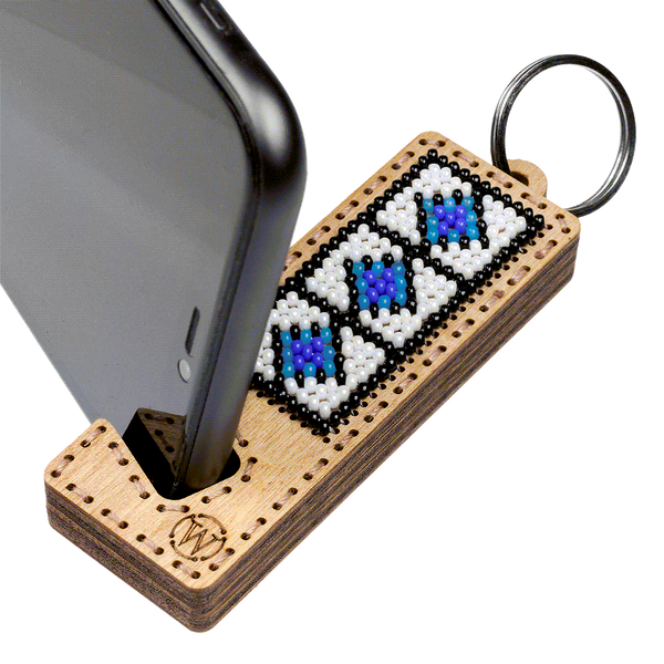 Bead embroidery kit on wood FLK-489 DIY Phone holder kit