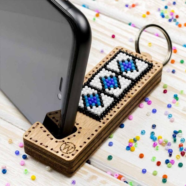 Bead embroidery kit on wood FLK-489 DIY Phone holder kit