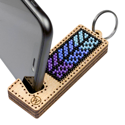 Bead embroidery kit on wood FLK-490 DIY Phone holder kit