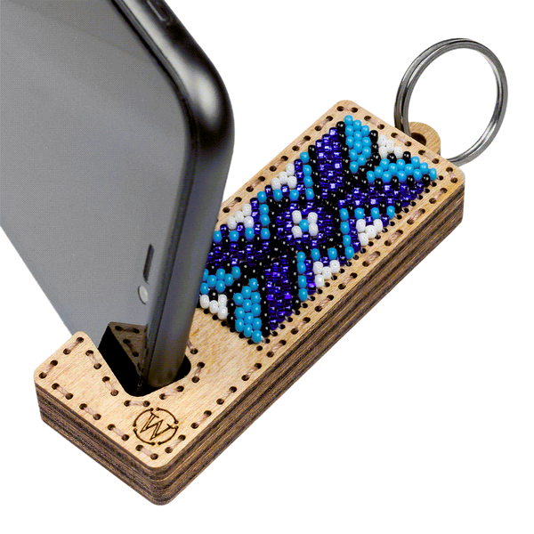 Bead embroidery kit on wood FLK-491 DIY Phone holder kit