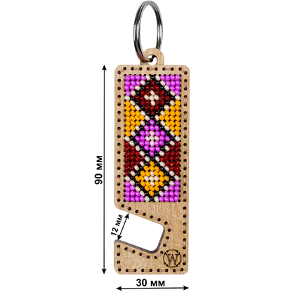 Bead embroidery kit on wood FLK-492 DIY Phone holder kit