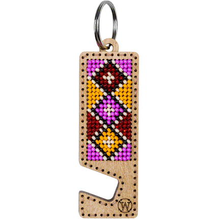 Bead embroidery kit on wood FLK-492 DIY Phone holder kit