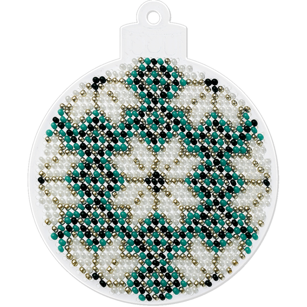 Bead embroidery kit on a plastic base 