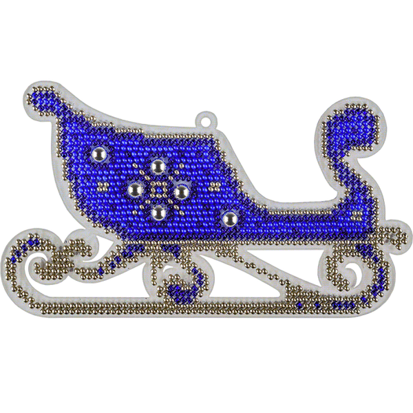 Bead embroidery kit on a plastic base 