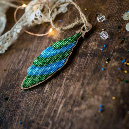 DIY Christmas tree toy kit "Green and blue icicle"