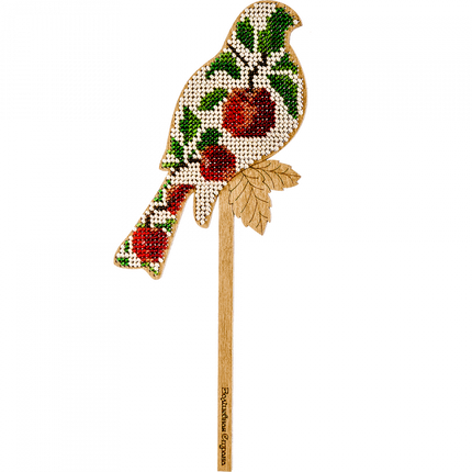 DIY Beaded embroidery on wood kit "Bird"