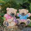 DIY Beaded embroidery on wood kit "Bear cub"
