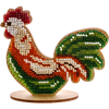 DIY Beaded embroidery on wood kit "Rooster"