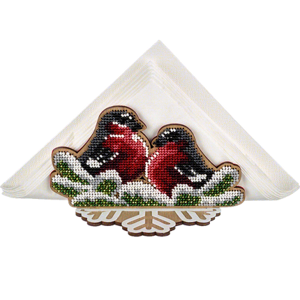 DIY napkin holder kit "Bullfinches"