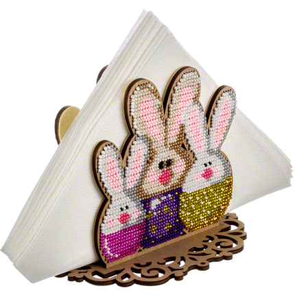 DIY napkin holder kit "Rabbits"