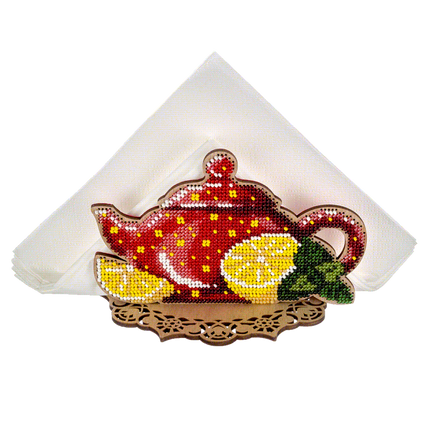 DIY napkin holder kit "Tea with lemon"