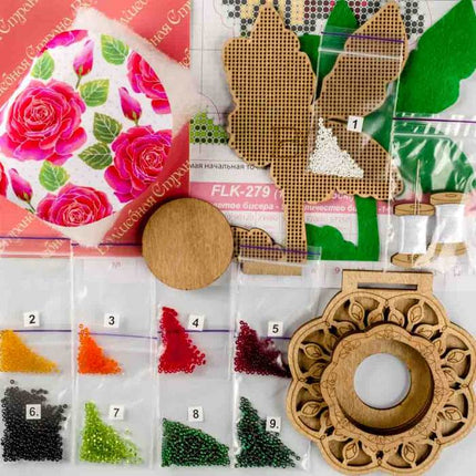 DIY needle cushion kit, needle minder "Beautiful butterfly"