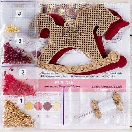 DIY Christmas tree toy kit "Christmas horse"