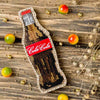 DIY Bead embroidery kit on wood "Cola bottle" Fridge magnet