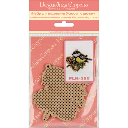 DIY Christmas tree toy kit "Tit on a branch with cones"