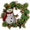 DIY Christmas tree toy kit "Christmas wreath with snowman"