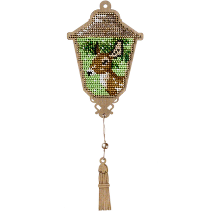DIY Christmas tree toy kit "Lantern with deer"