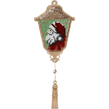 DIY Christmas tree toy kit "Lantern with Santa"