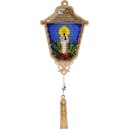 DIY Christmas tree toy kit "Lantern with candle"