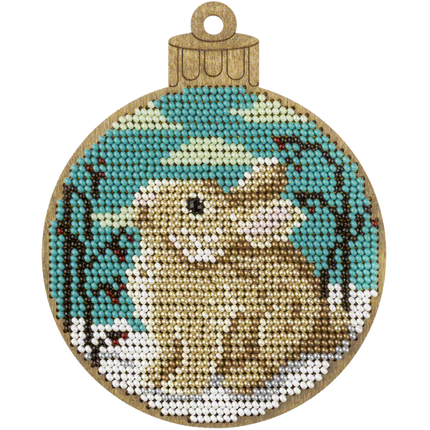 DIY Christmas tree toy kit "Сhristmas ball Rabbit"