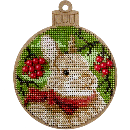 DIY Christmas tree toy kit "Сhristmas ball Rabbit"