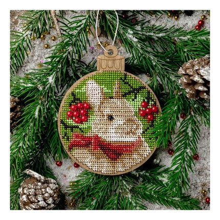 DIY Christmas tree toy kit "Сhristmas ball Rabbit"