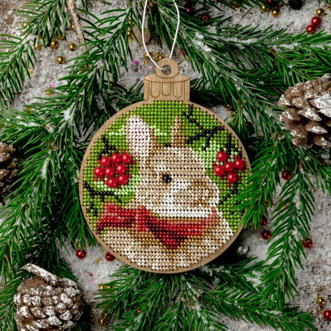 DIY Christmas tree toy kit "Сhristmas ball Rabbit"