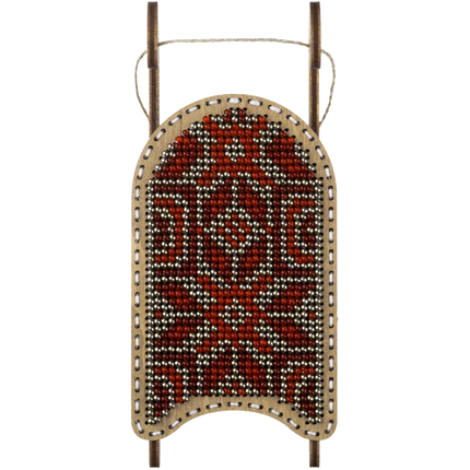 DIY Bead Embroidery on Wood Kit "Christmas Sleigh"