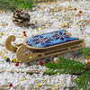 DIY Bead Embroidery on Wood Kit "Christmas Sleigh"