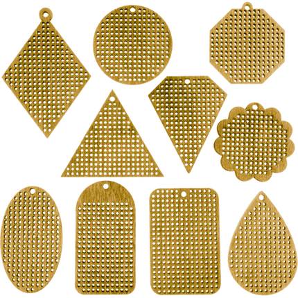 Set of blanks for embroidery on wood "Geometry"