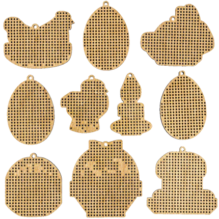 Set of blanks for embroidery on wood "Easter"