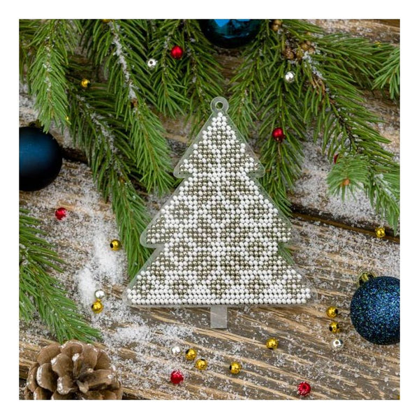 Bead embroidery kit on a plastic base "Christmas tree toys"