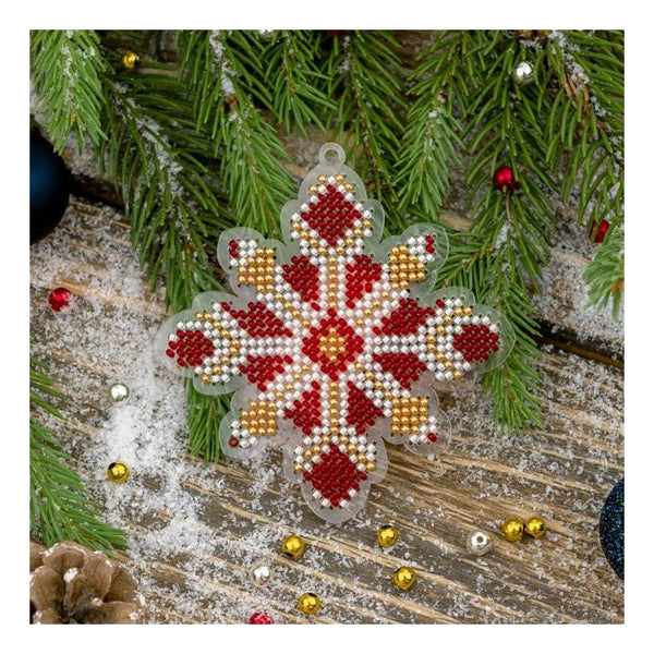 Bead embroidery kit on a plastic base "Christmas tree toys"