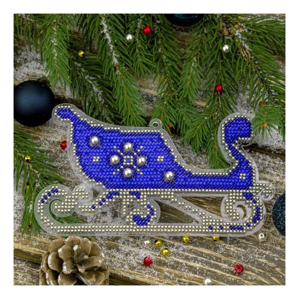 Bead embroidery kit on a plastic base "Christmas tree toys"