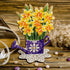 DIY Bead embroidery kit on wood "Daffodils"