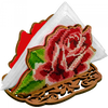 DIY napkin holder kit "Red Rose"