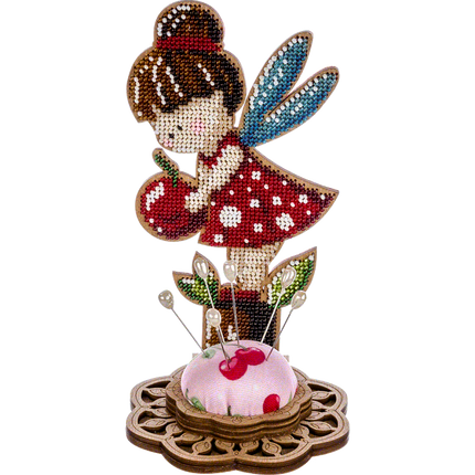 DIY needle cushion kit, needle minder "Little fairy"