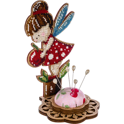 DIY needle cushion kit, needle minder "Little fairy"