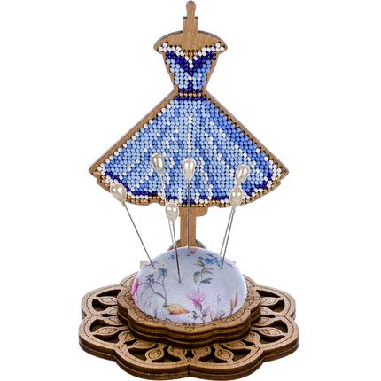 DIY needle cushion kit, needle minder "Dress"